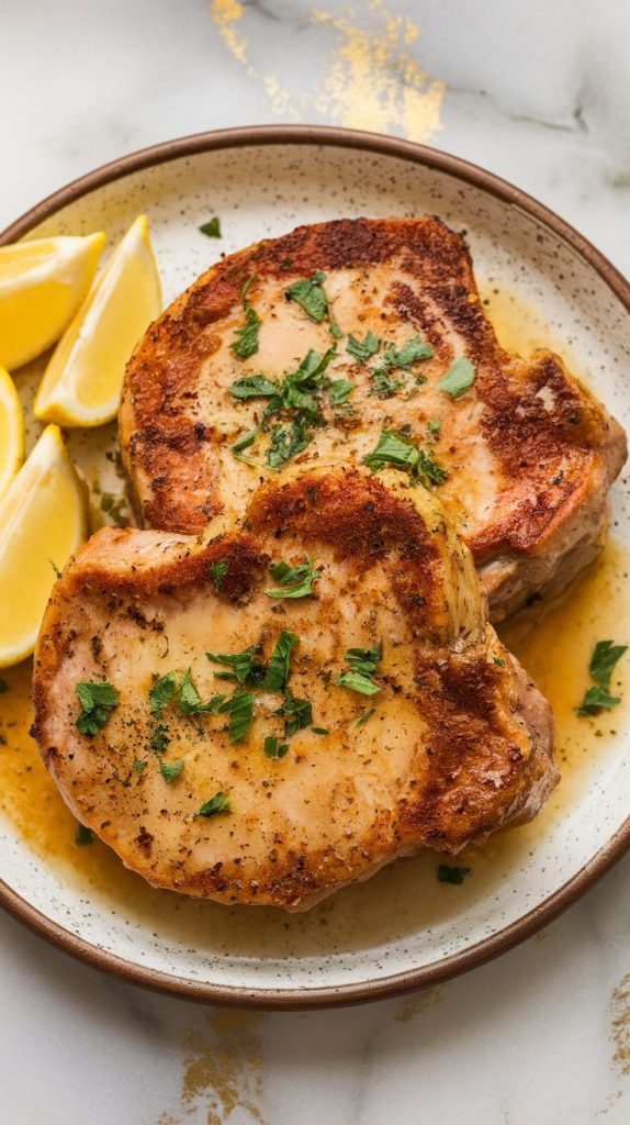 Keto Garlic Parmesan Pork Chops